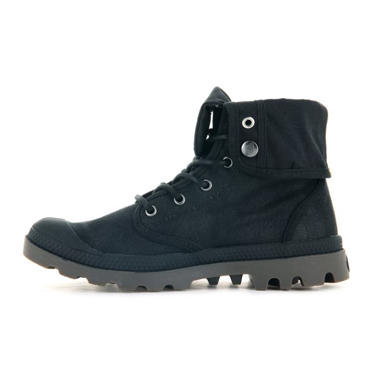 Bottes Palladium Pampa Baggy WAX Femme Noir | FR WMJ849D